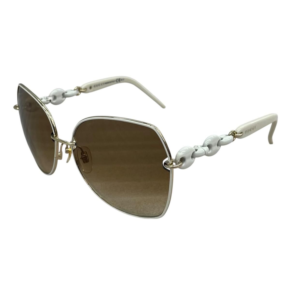 Gucci Sunglasses Eyewear White Gold