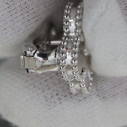 Van Cleef & Arpels Guilloche Earrings 18k White Gold Box and Paper — view 6