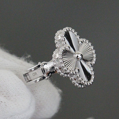 Van Cleef & Arpels Guilloche Earrings 18k White Gold Box and Paper — view 5