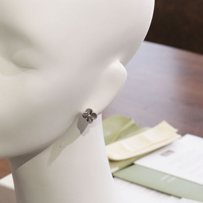 Van Cleef & Arpels Guilloche Earrings 18k White Gold Box and Paper — view 8