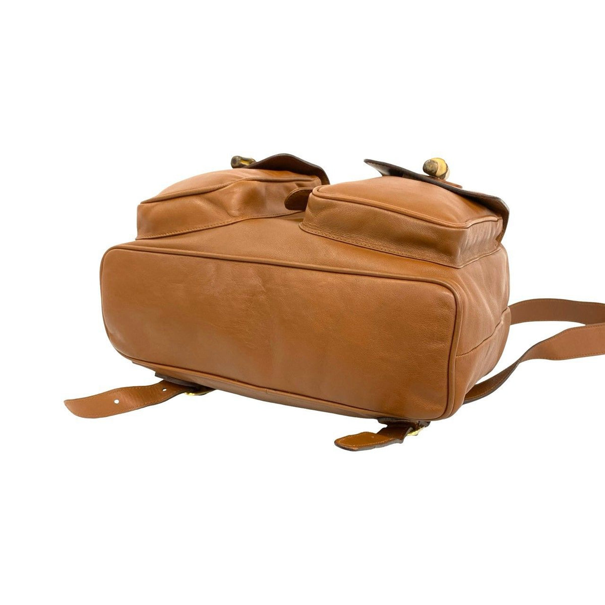 Gucci Vintage Bamboo Leather Backpack Brown — view 8
