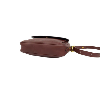 Cartier Vintage Must Line Leather Shoulder Bag Pochette Crossbody Bordeaux — view 8