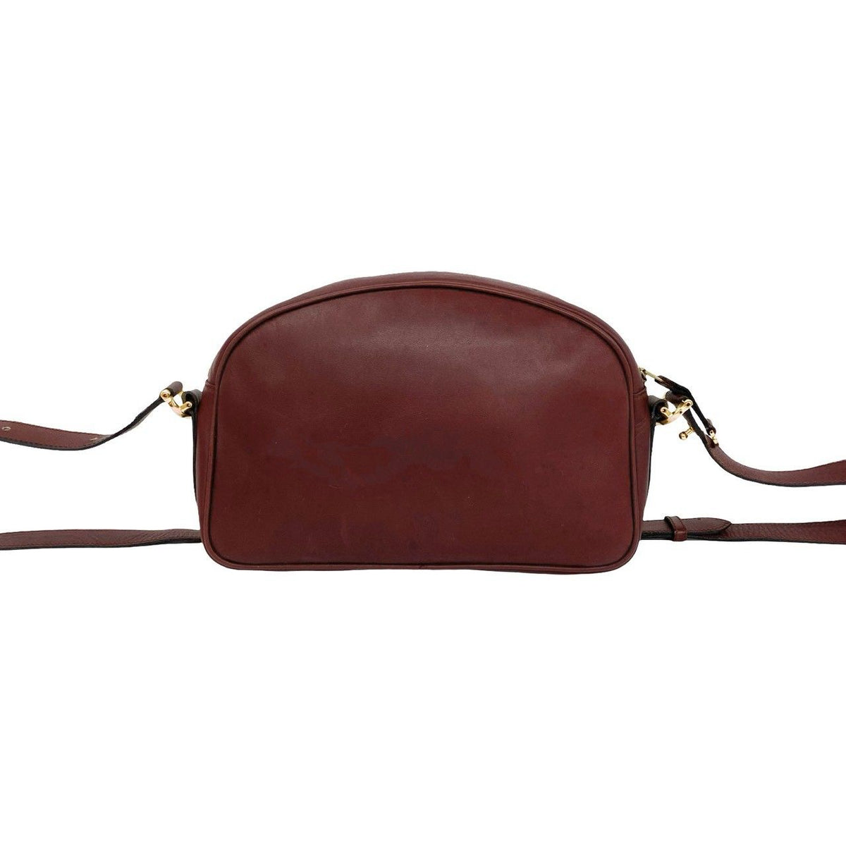 Cartier Vintage Must Line Leather Shoulder Bag Pochette Crossbody Bordeaux — view 3