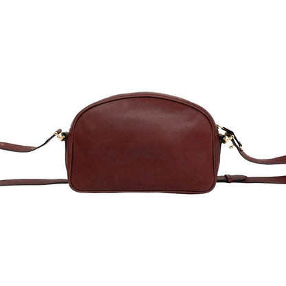 Cartier Vintage Must Line Leather Shoulder Bag Pochette Crossbody Bordeaux — view 3