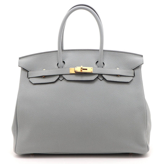 Hermes Birkin 35 Retourne Handbag Togo Blue Run