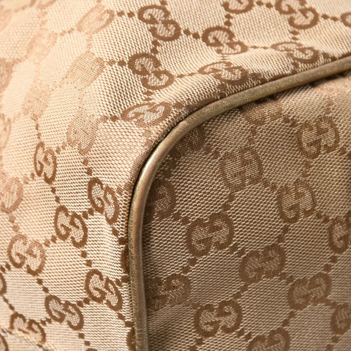 Gucci GG Canvas Boston Bag Pink Gold Beige Silver — view 8