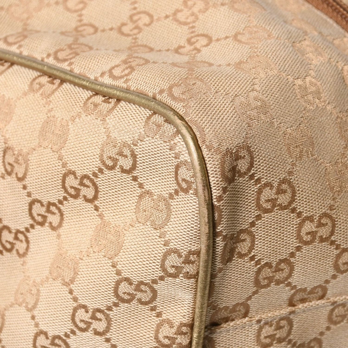 Gucci GG Canvas Boston Bag Pink Gold Beige Silver — view 5