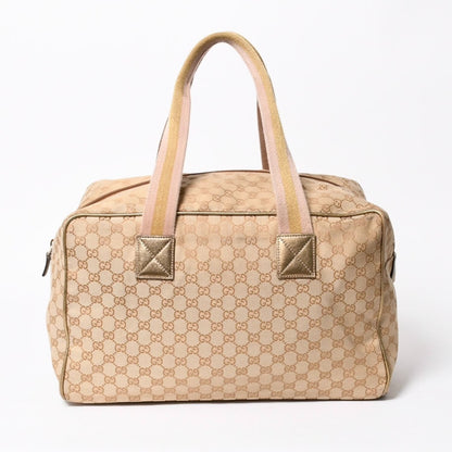 Gucci GG Canvas Boston Bag Pink Gold Beige Silver — view 2