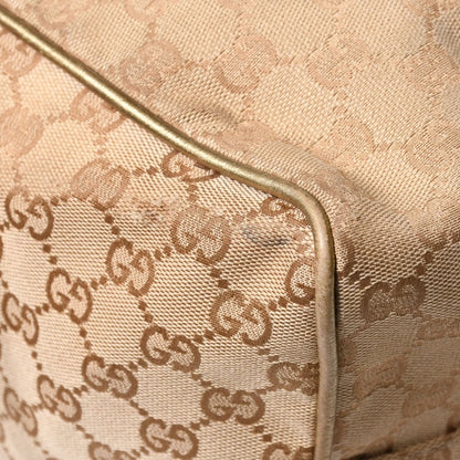 Gucci GG Canvas Boston Bag Pink Gold Beige Silver — view 7