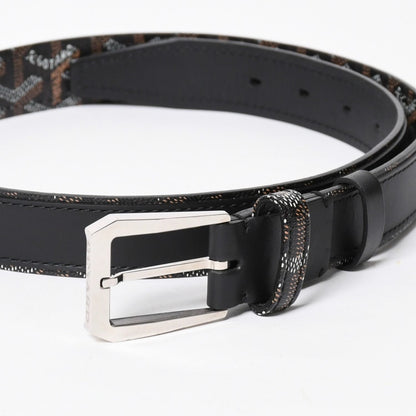 Goyard Belt Fregat 85 Black Brown Silver — view 4
