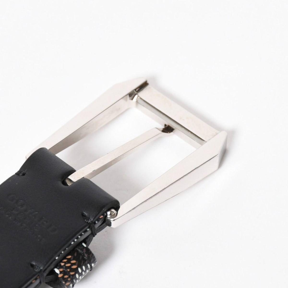 Goyard Belt Fregat 85 Black Brown Silver — view 8