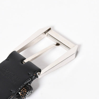 Goyard Belt Fregat 85 Black Brown Silver — view 8
