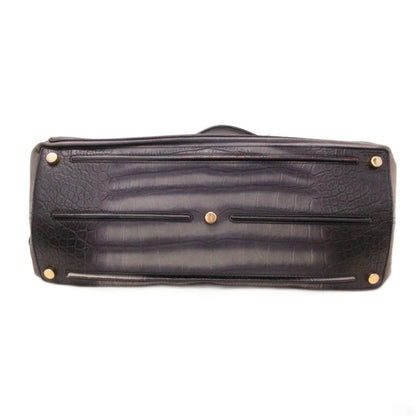 Saint Laurent Rive Gauche Muse Two Handbag Croco Embossed Leather Gray — view 4