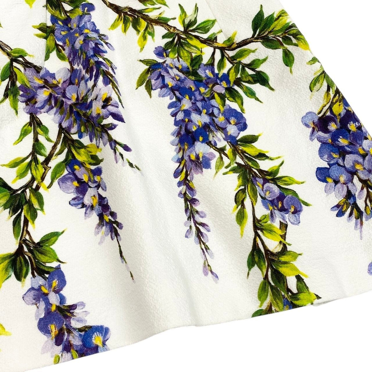 Dolce & Gabbana Trapezoid Skirt Belt Design Wisteria Flower Multicolor 38 — view 5