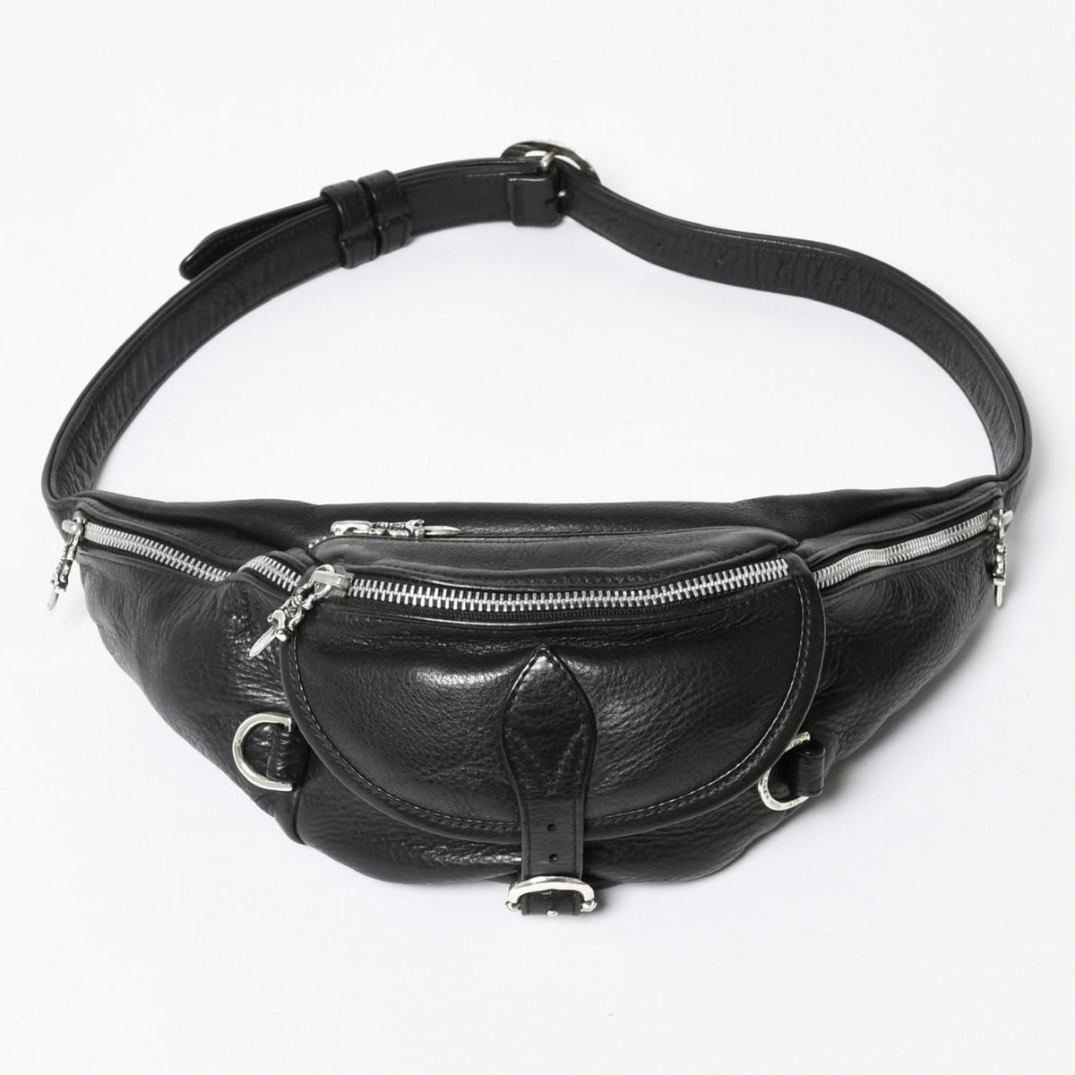 Chrome Hearts 1 Snat Pack Gunslinger Belt Waist Bag Black Silver