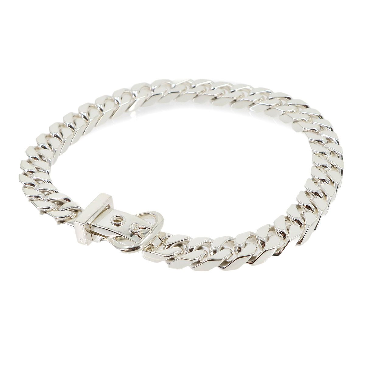 Hermes Boucles Sellier GM Necklace 925 Sterling Silver — view 4