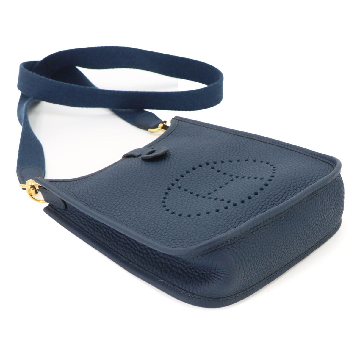 Hermes Evelyne Amazon TPM Shoulder Bag Taurillon Clemence Bleu Nuit — view 4