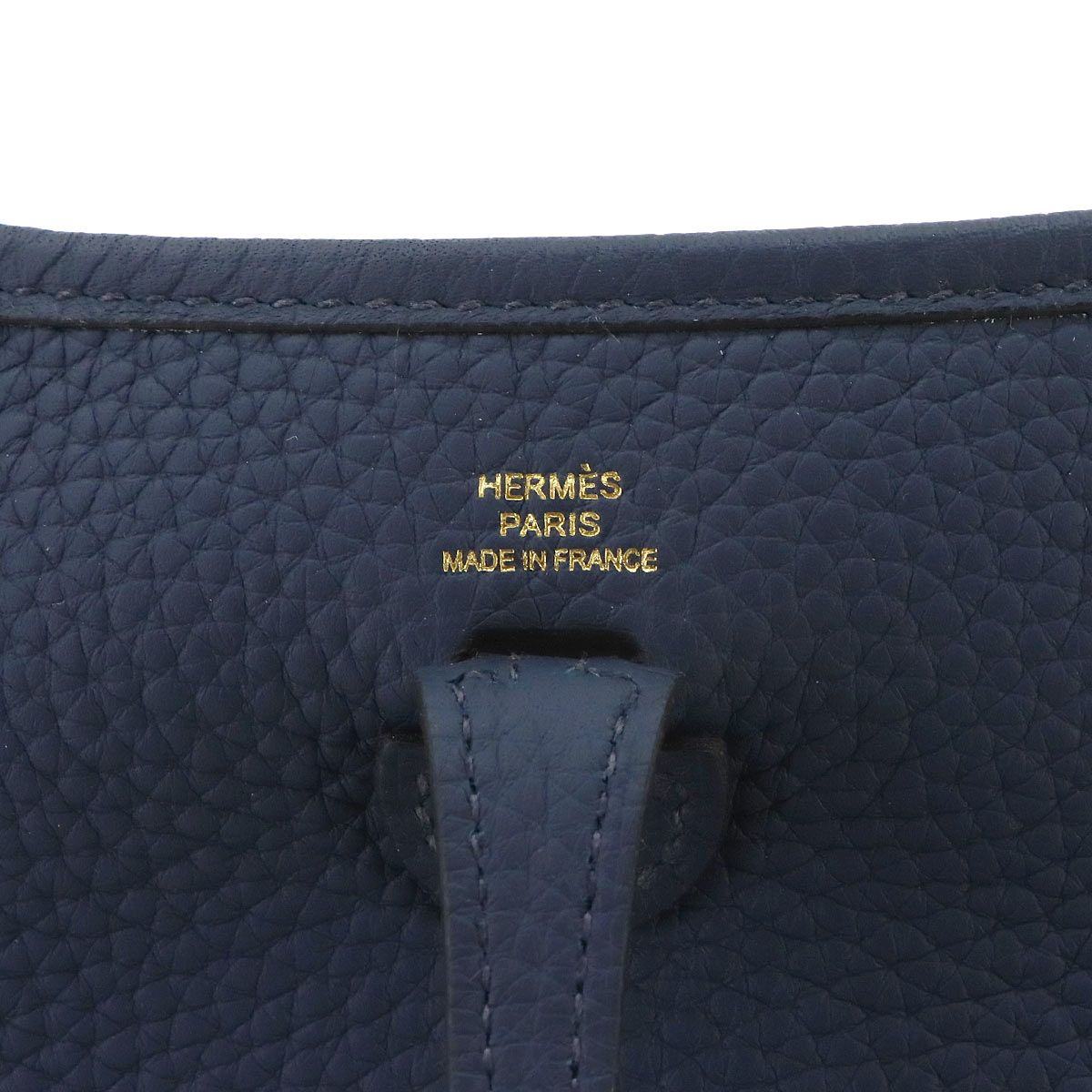 Hermes Evelyne Amazon TPM Shoulder Bag Taurillon Clemence Bleu Nuit — view 7