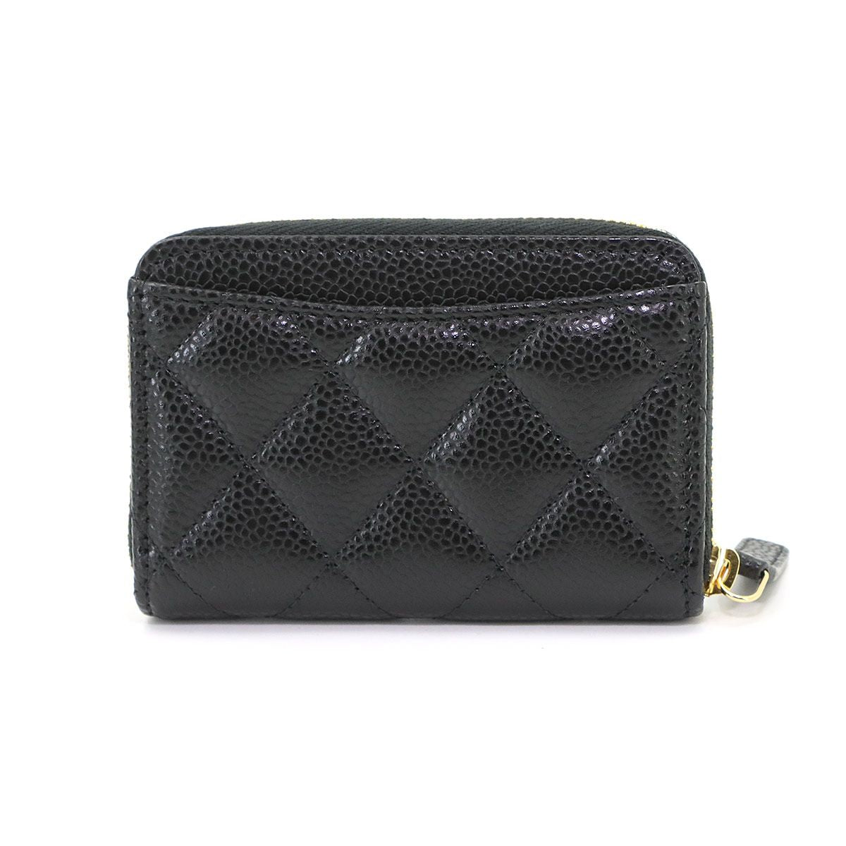 Chanel Quilted Classic Zip Coin Purse Caviar Leather Black — view 3