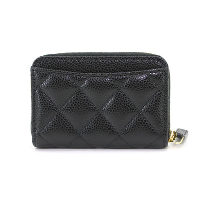 Chanel Quilted Classic Zip Coin Purse Caviar Leather Black — view 3