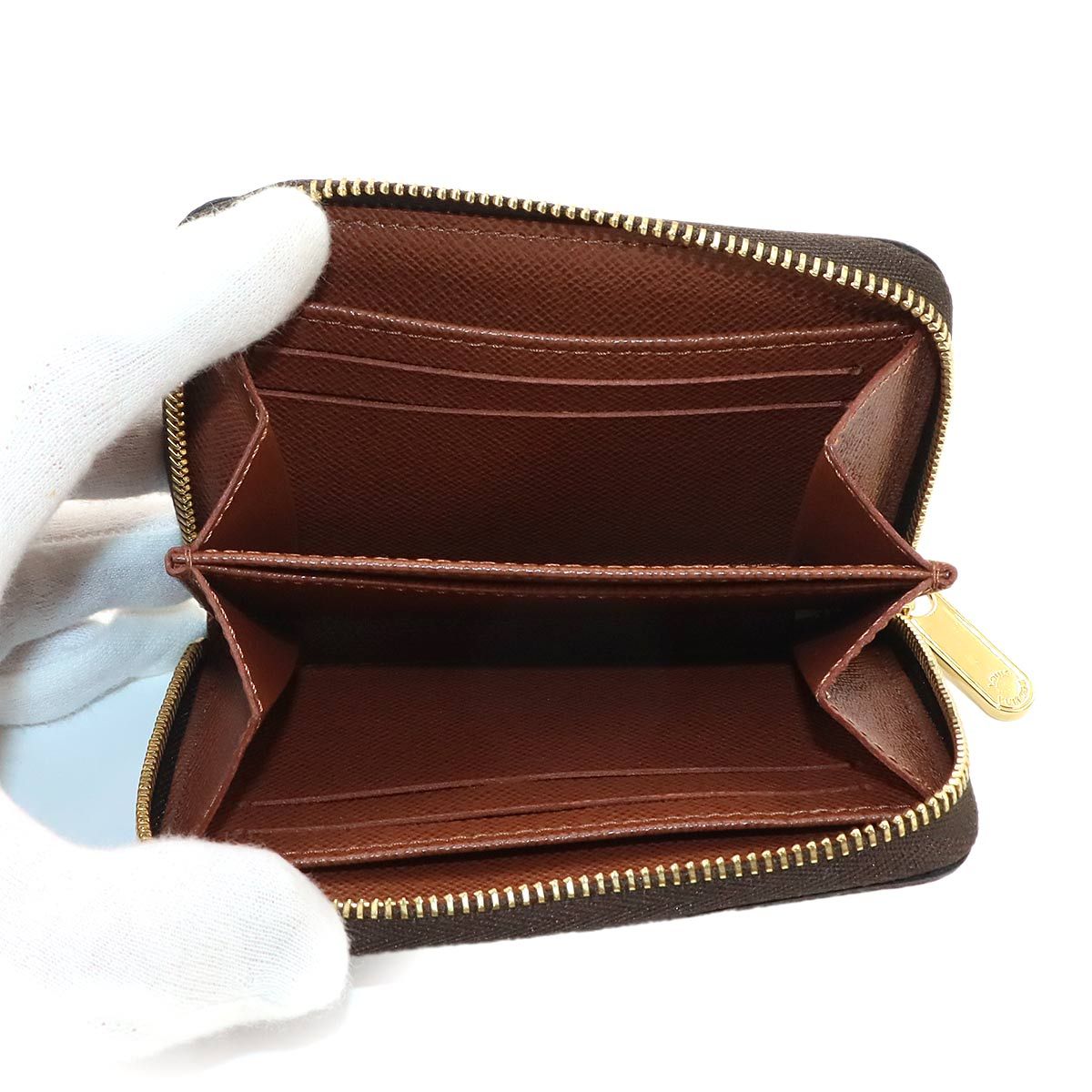 Louis Vuitton Monogram Zippy Coin Purse Brown — view 6
