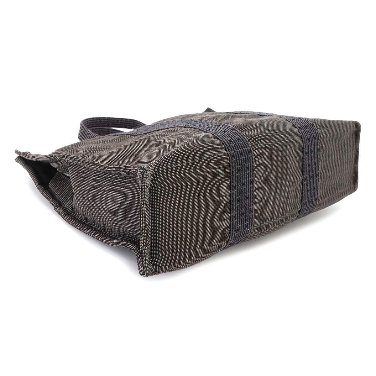 Hermes Herline MM Tote Bag Canvas Gray Silver MM — view 4