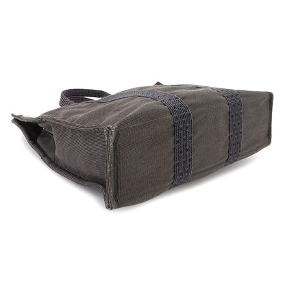 Hermes Herline MM Tote Bag Canvas Gray Silver MM — view 4