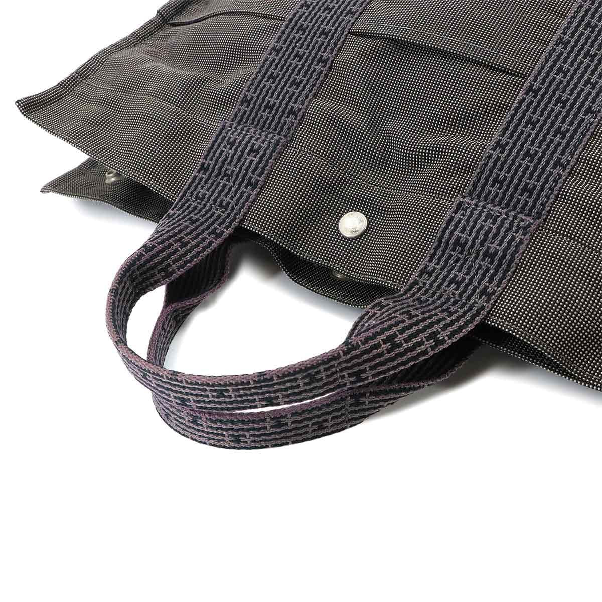 Hermes Herline MM Tote Bag Canvas Gray Silver MM — view 5