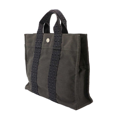 Hermes Herline Tote Bag PM Canvas Gray Silver — view 3