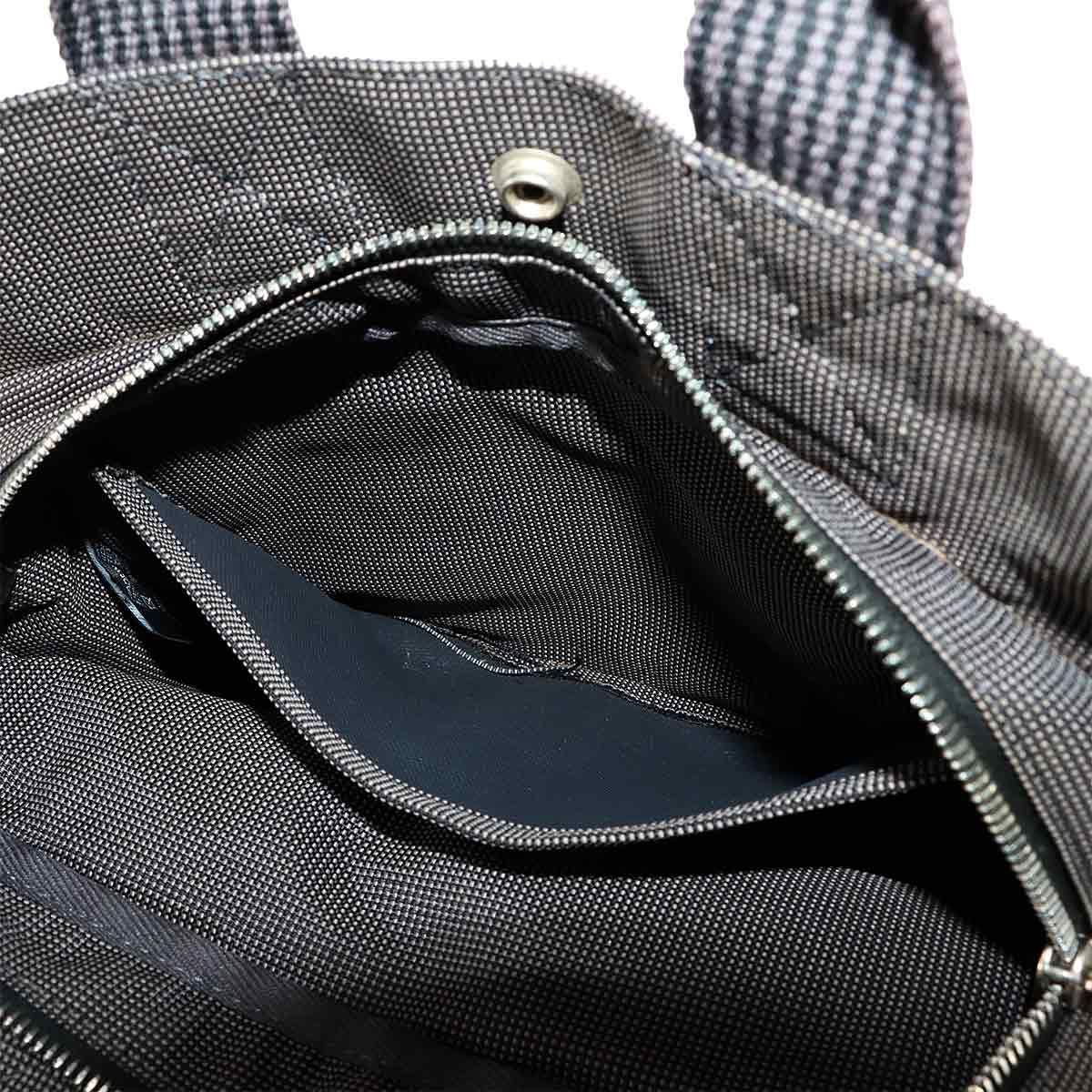 Hermes Herline Tote Bag PM Canvas Gray Silver — view 7