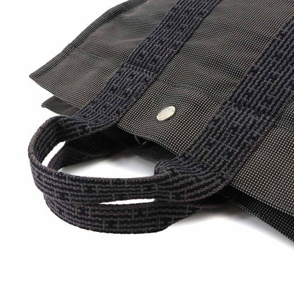 Hermes Herline Tote Bag PM Canvas Gray Silver — view 5