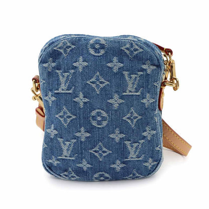 Louis Vuitton LV Remix Pochette Fairfax Shoulder Bag Monogram Denim Blue — view 3
