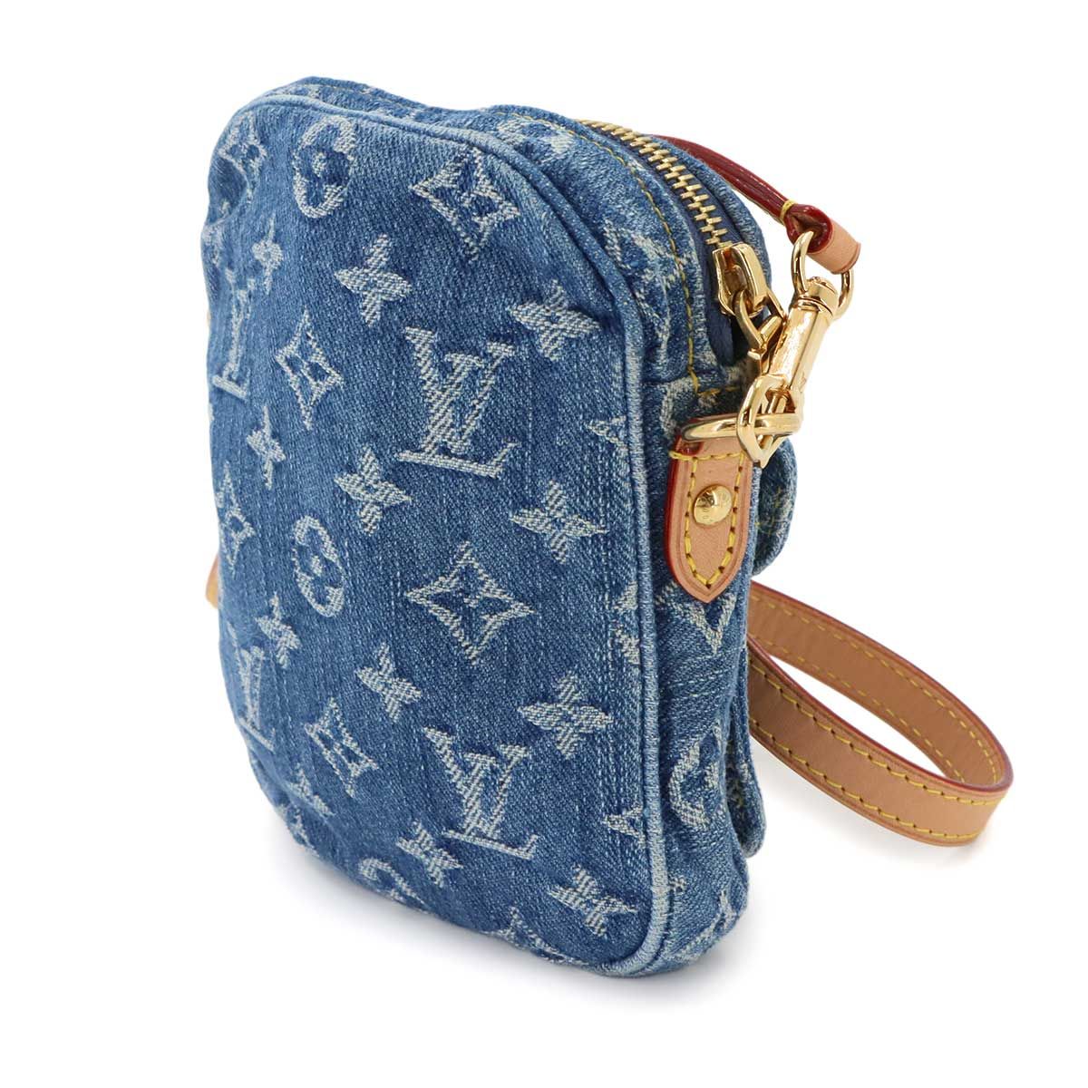Louis Vuitton LV Remix Pochette Fairfax Shoulder Bag Monogram Denim Blue — view 4