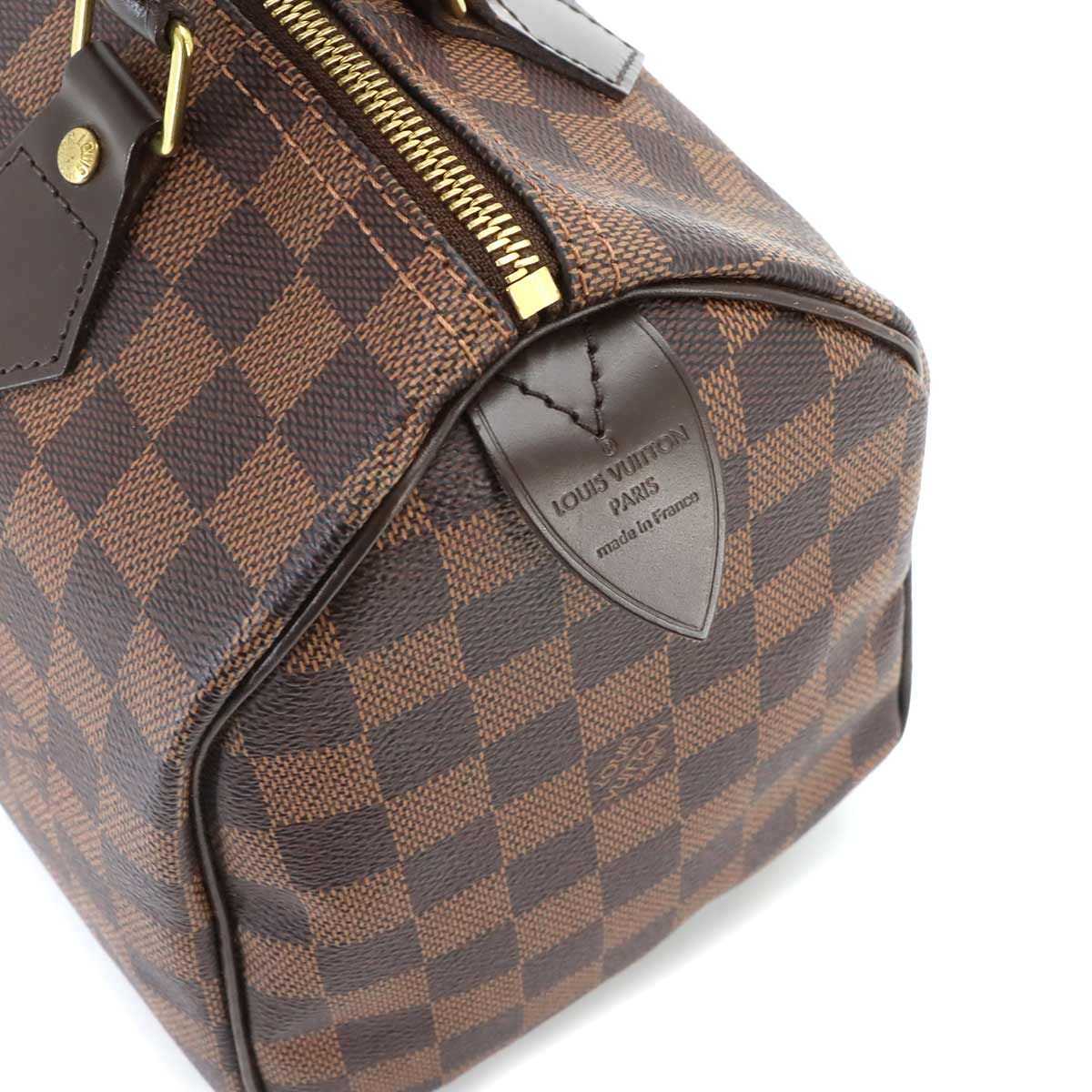 Louis Vuitton Damier Speedy 25 Hand Bag Ebene Brown Gold — view 7