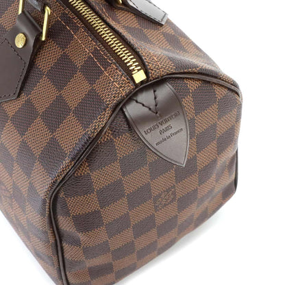 Louis Vuitton Damier Speedy 25 Hand Bag Ebene Brown Gold — view 7