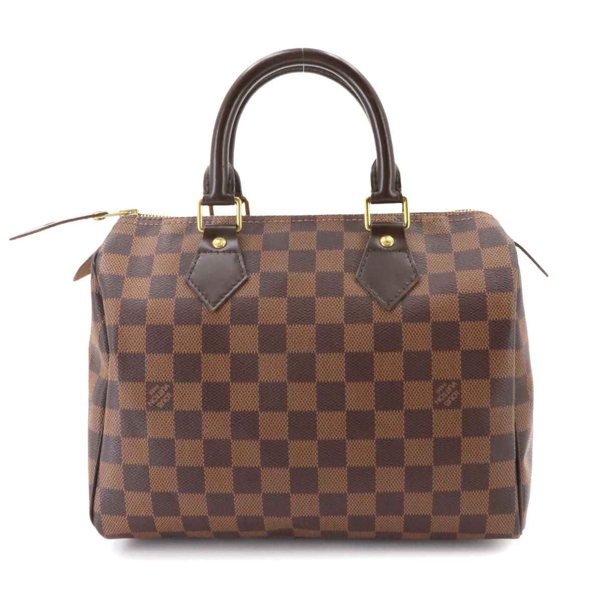 Louis Vuitton Damier Speedy 25 Hand Bag Ebene Brown Gold — view 2