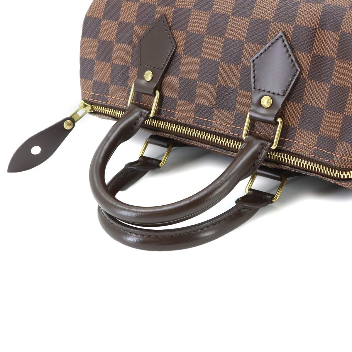 Louis Vuitton Damier Speedy 25 Hand Bag Ebene Brown Gold — view 5