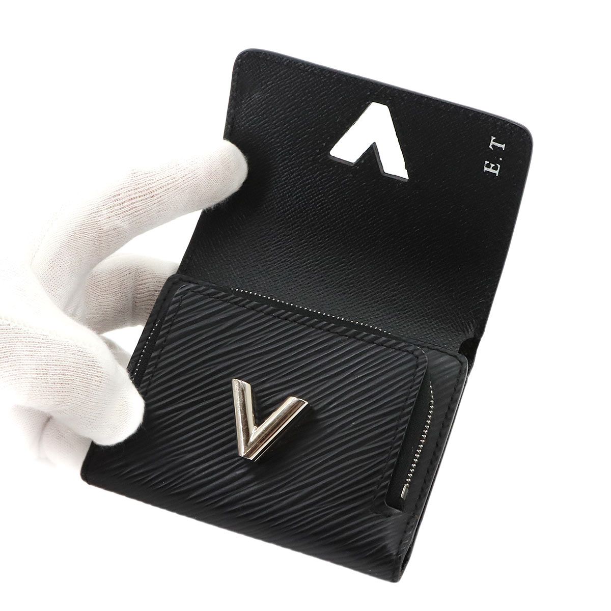 Louis Vuitton Epi Portefeuille Twist Compact XS Trifold Wallet Leather Noir — view 7