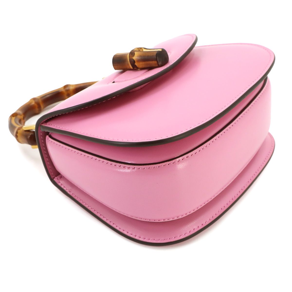 Gucci Bamboo Mini 2-Way Bag Leather Pink Gold — view 5