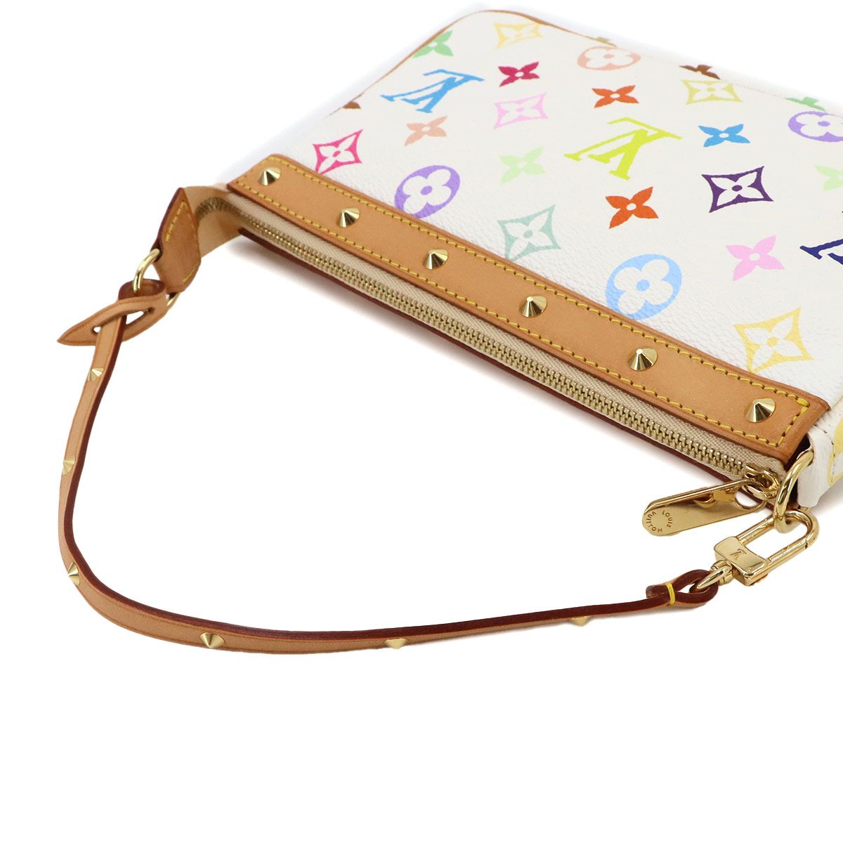 Louis Vuitton Monogram Multicolor Pochette Accessoires Hand Bag Blanc — view 5
