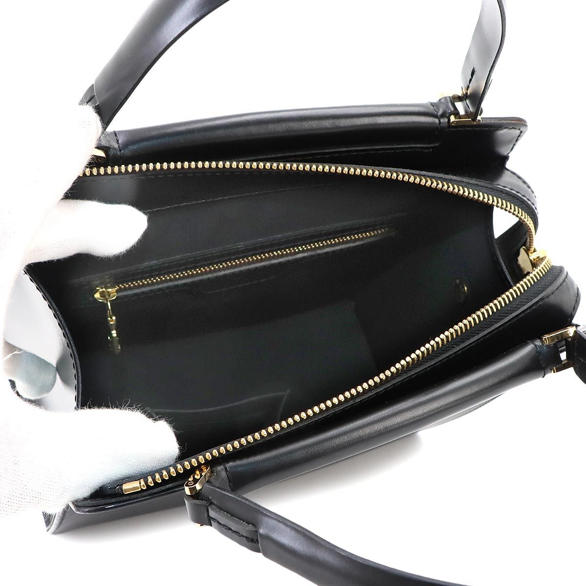 Louis Vuitton Epi Figari PM Hand Bag Leather Noir Gold — view 7