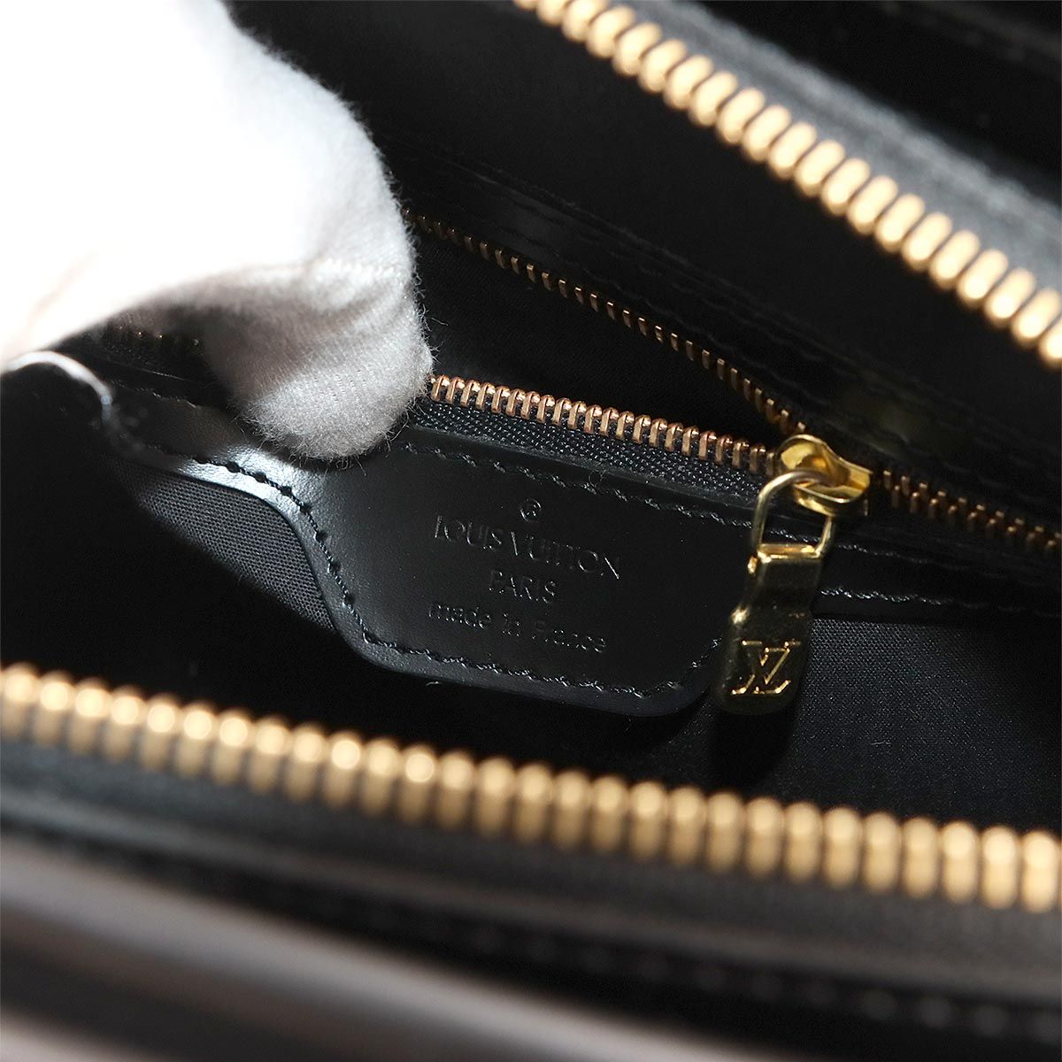 Louis Vuitton Epi Figari PM Hand Bag Leather Noir Gold — view 8
