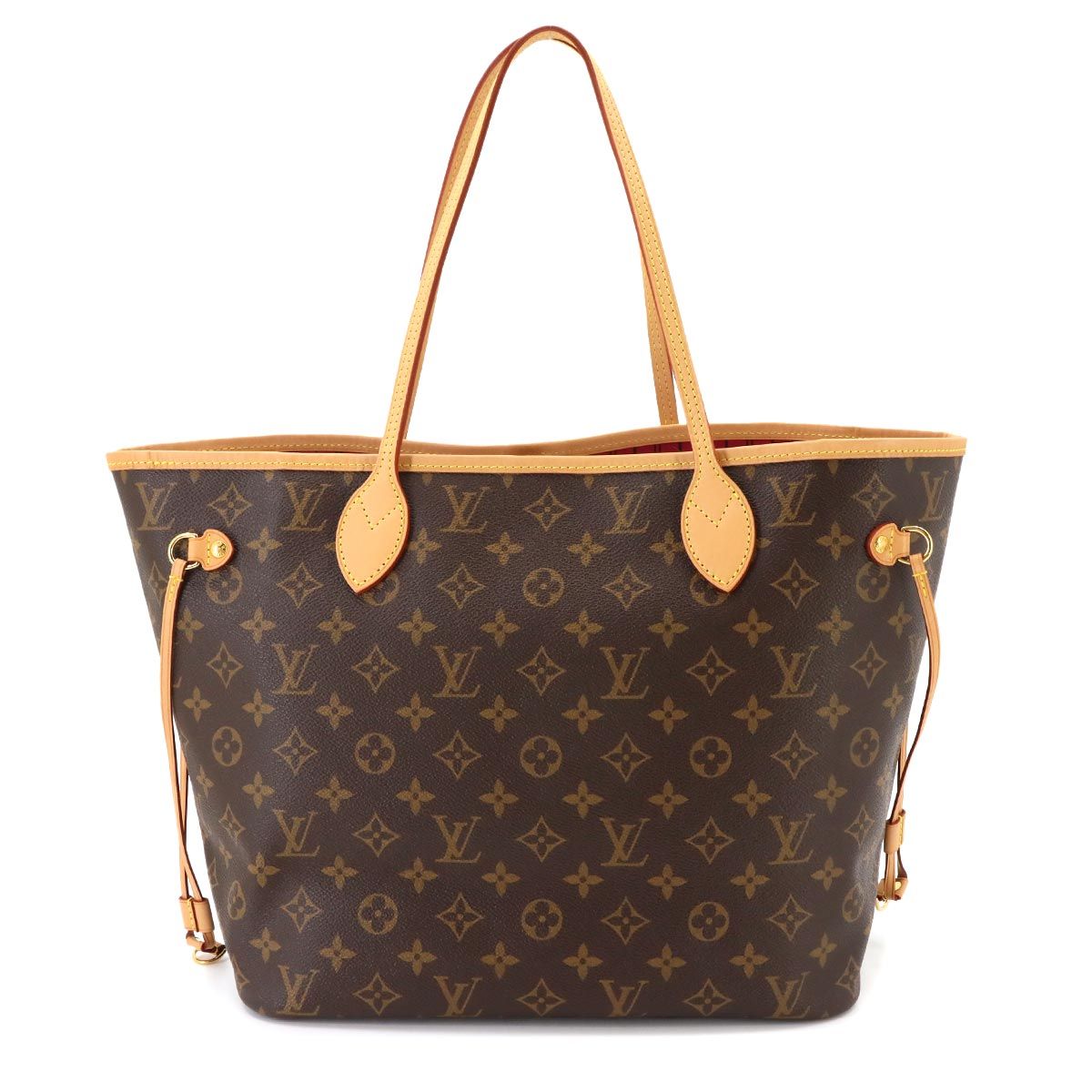 Louis Vuitton Monogram Neverfull MM Tote Bag Brown Pivoine — view 3