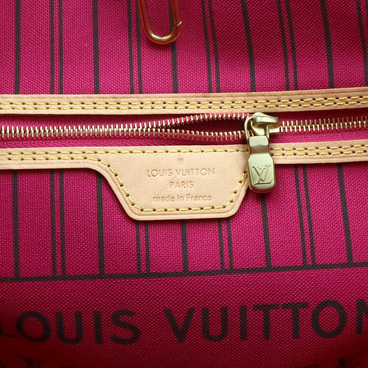 Louis Vuitton Monogram Neverfull MM Tote Bag Brown Pivoine — view 8
