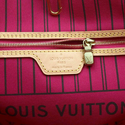 Louis Vuitton Monogram Neverfull MM Tote Bag Brown Pivoine — view 8