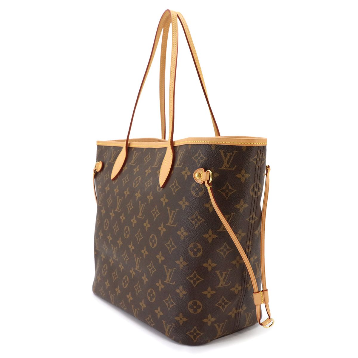 Louis Vuitton Monogram Neverfull MM Tote Bag Brown Pivoine — view 4