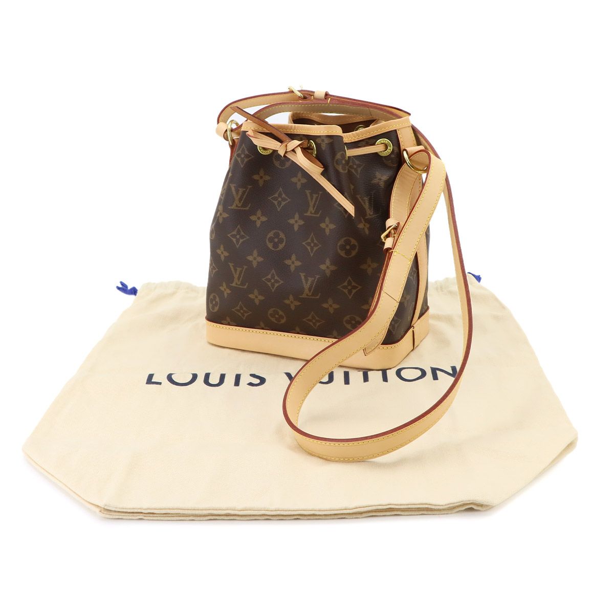 Louis Vuitton Monogram Noe BB Shoulder Bag Brown Gold — view 2