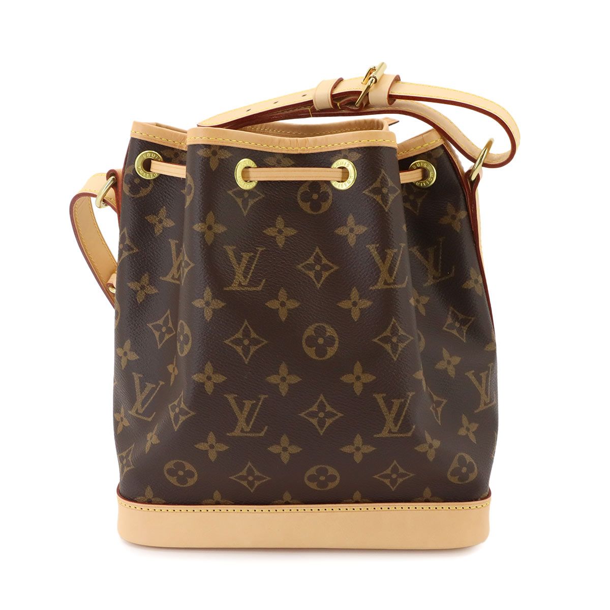 Louis Vuitton Monogram Noe BB Shoulder Bag Brown Gold — view 3