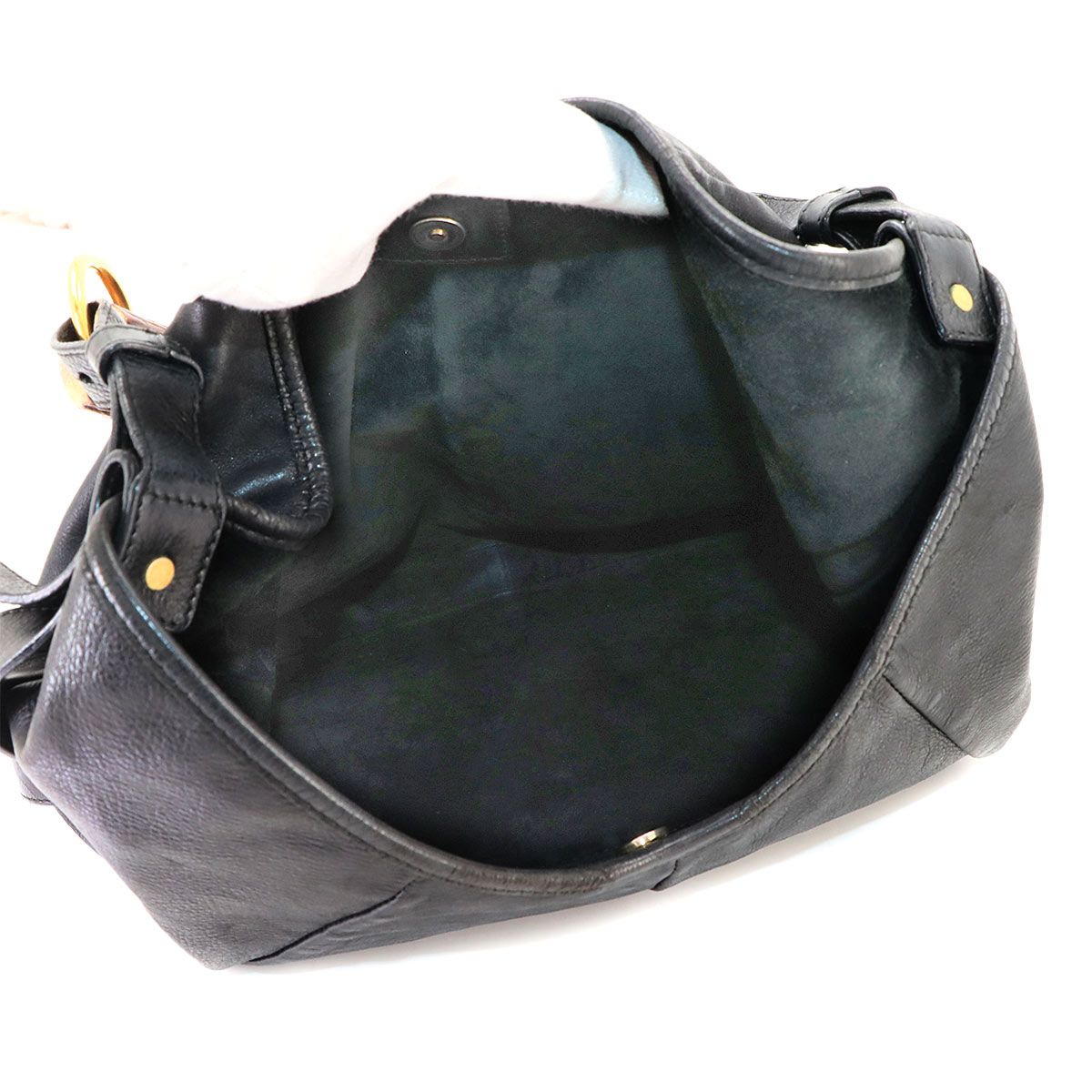 Saint Laurent Mombasa Bag Leather Black Silver — view 6