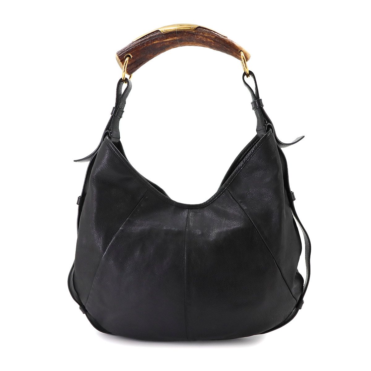 Saint Laurent Mombasa Bag Leather Black Silver — view 2